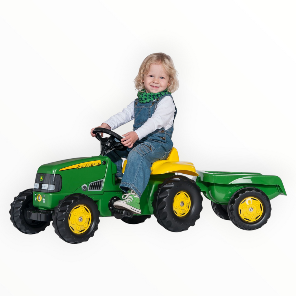 John Deere Farm Tractor with Trailer