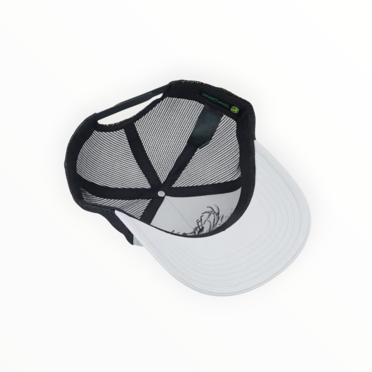 Cap Grey White With Black Mesh