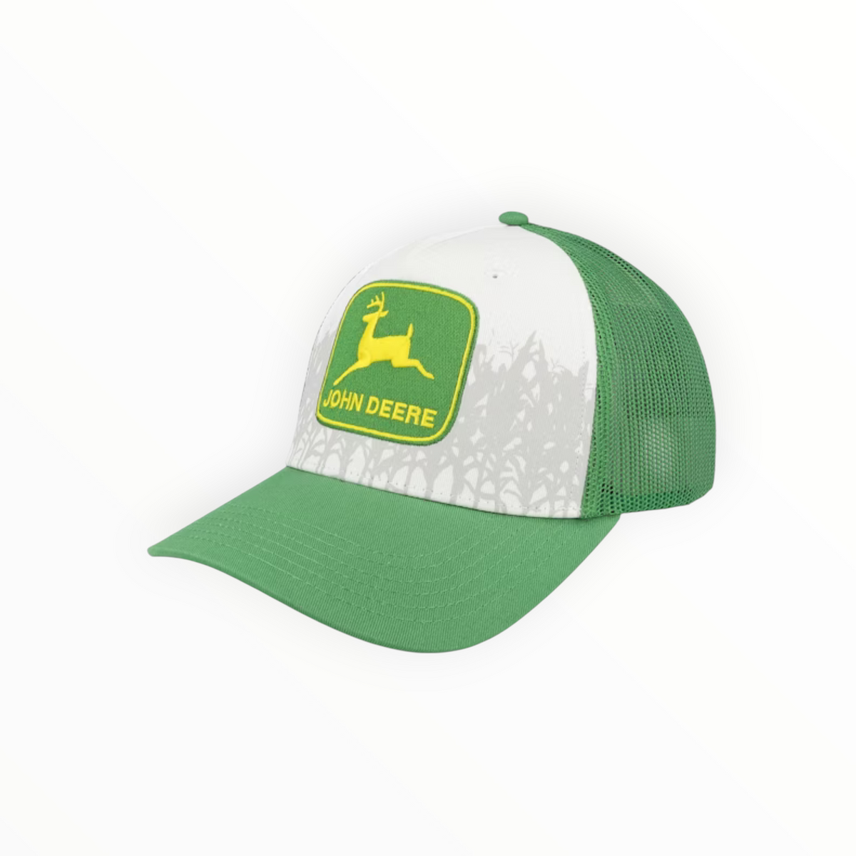 Cap White Mielie Field Shadows Green Mesh With Green Vintage Logo Front