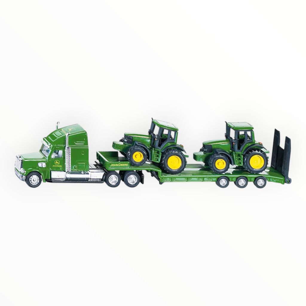 John Deere Low Loader with Two Tractors – Miniature Transport Set