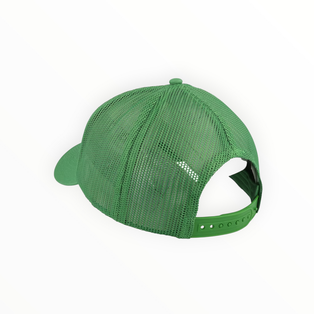 Cap White Mielie Field Shadows Green Mesh With Green Vintage Logo Front