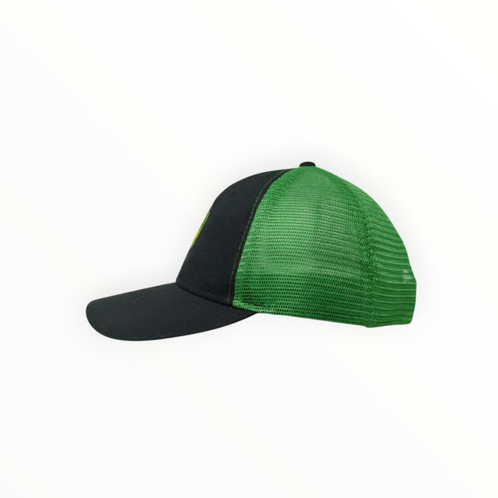 Black & Green Mesh Trucker Cap