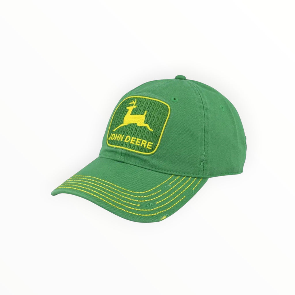 Vintage Green Logo Distressed Cap