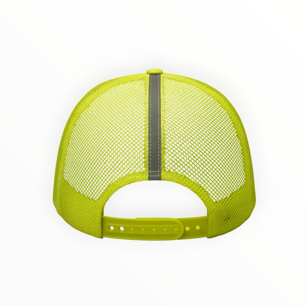 Neon Yellow Reflective Mesh Cap