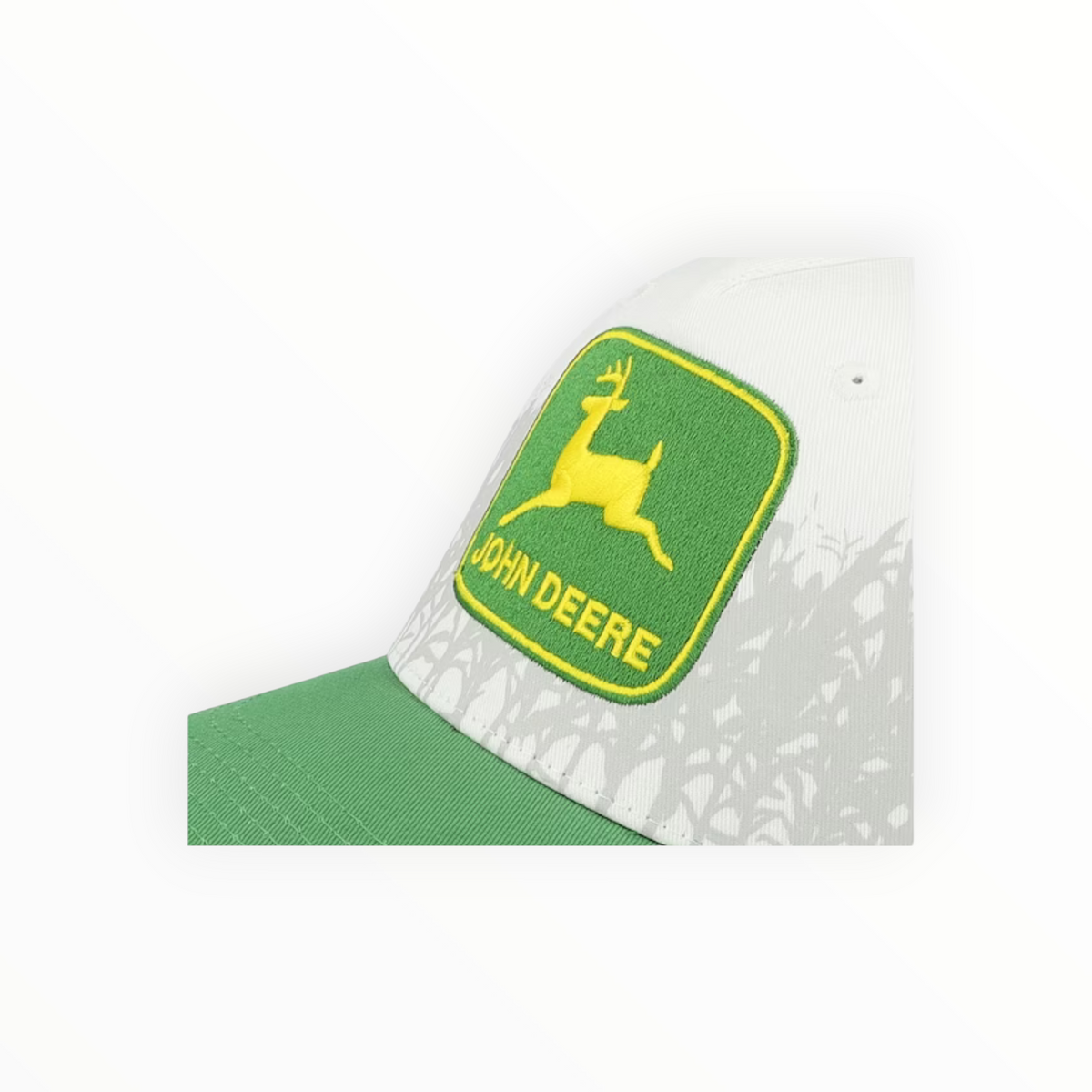 Cap White Mielie Field Shadows Green Mesh With Green Vintage Logo Front
