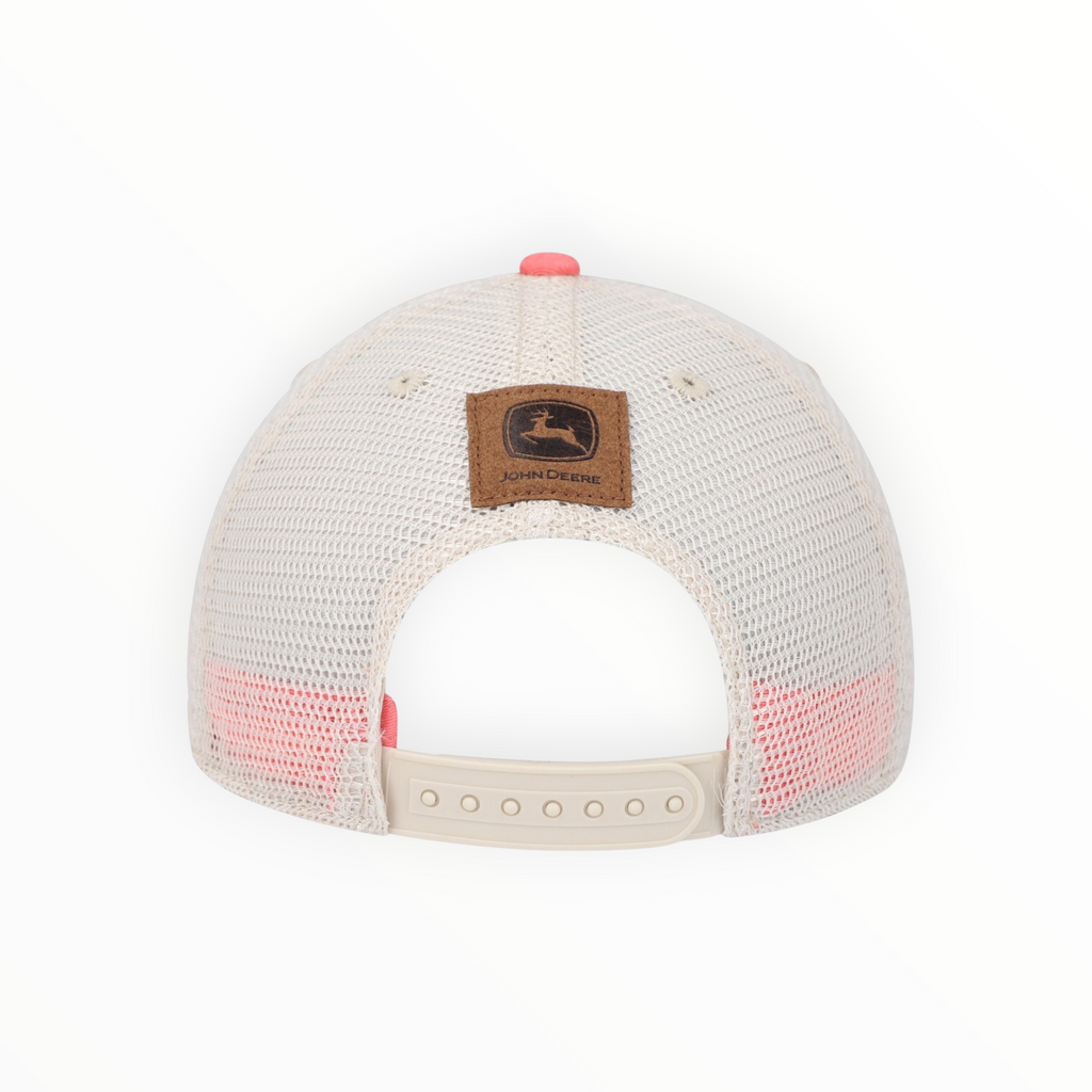 Cap Women'S Ivory And Coral Patch