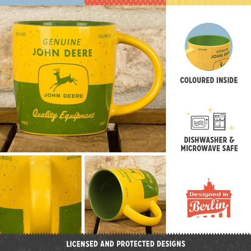 COFFEE MUG GRN & YLW