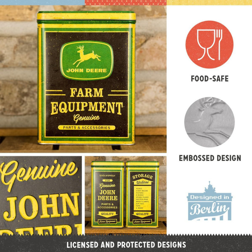 John Deere Farm Equipment Storage Tin