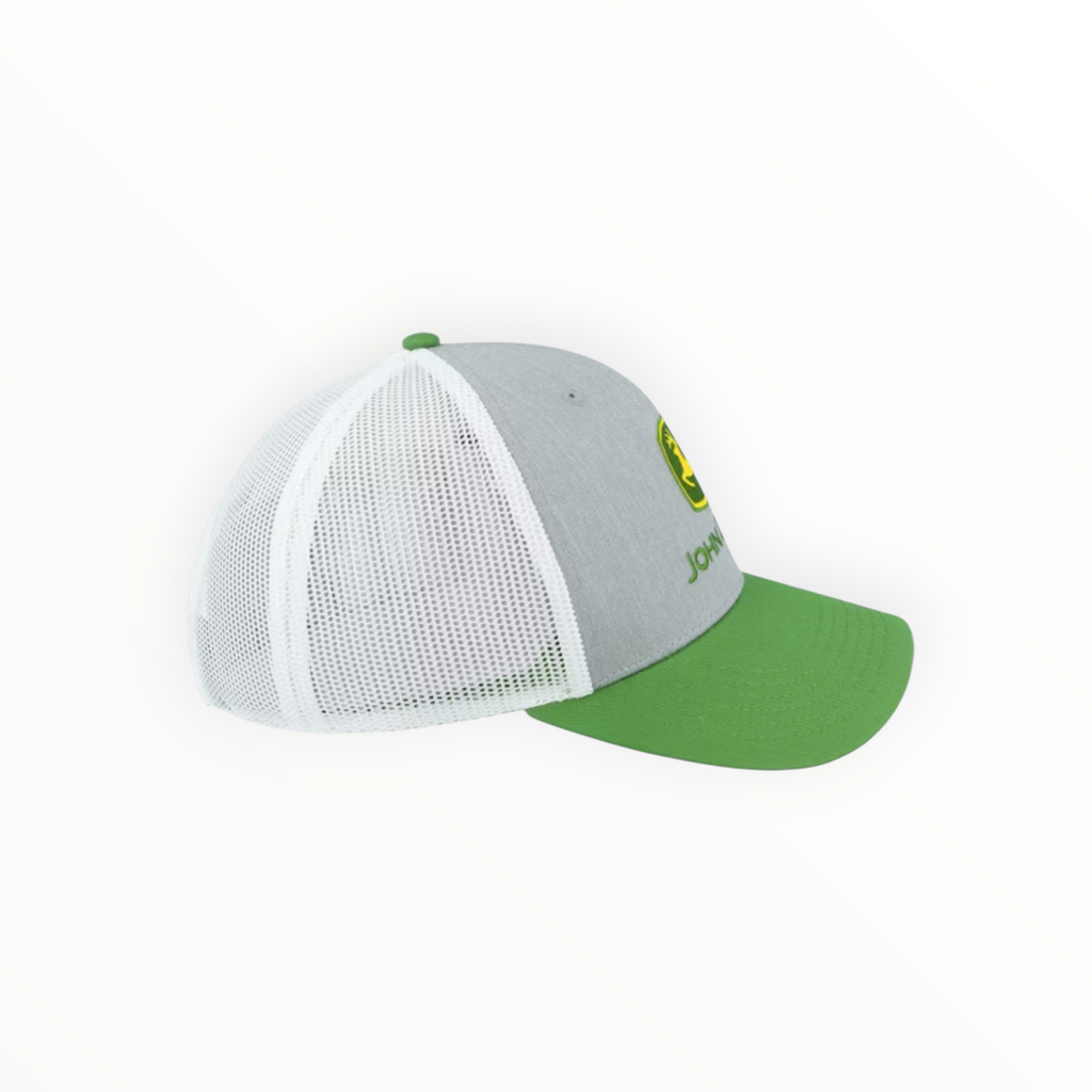 Cap Grey And Green And White Mesh