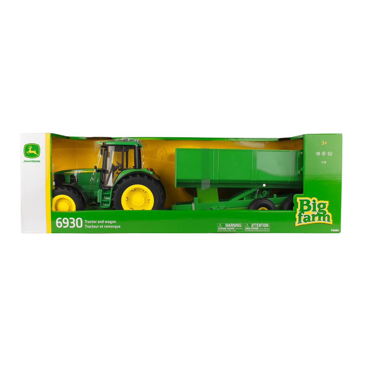 Big Farm Tractor & Wagon – 1/16 Scale