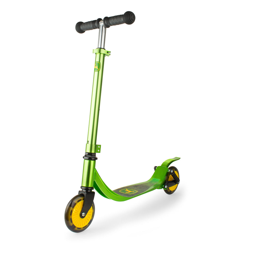 John Deere Adjustable Kick/Push Scooter Ride-On with Light-Up Wheels (Kids 5+)