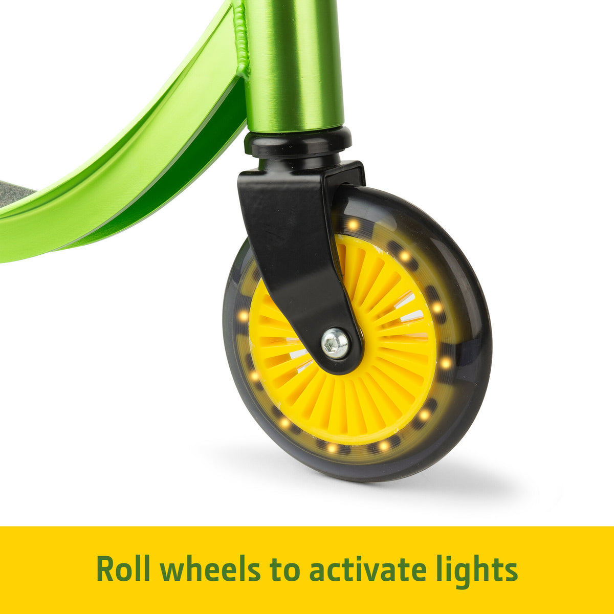 John Deere Adjustable Kick/Push Scooter Ride-On with Light-Up Wheels (Kids 5+)