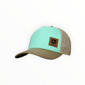 Turquoise & Tan Cap
