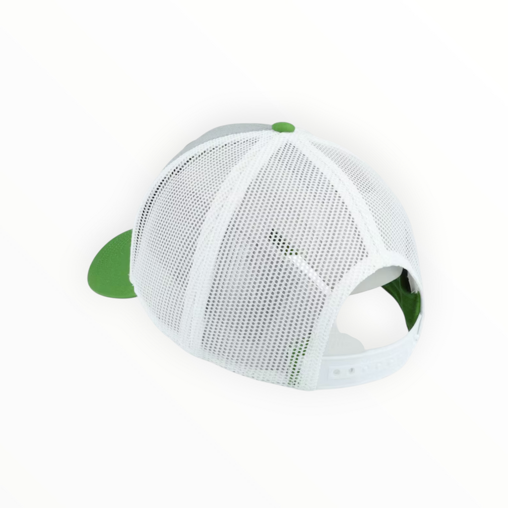 Cap Grey And Green And White Mesh
