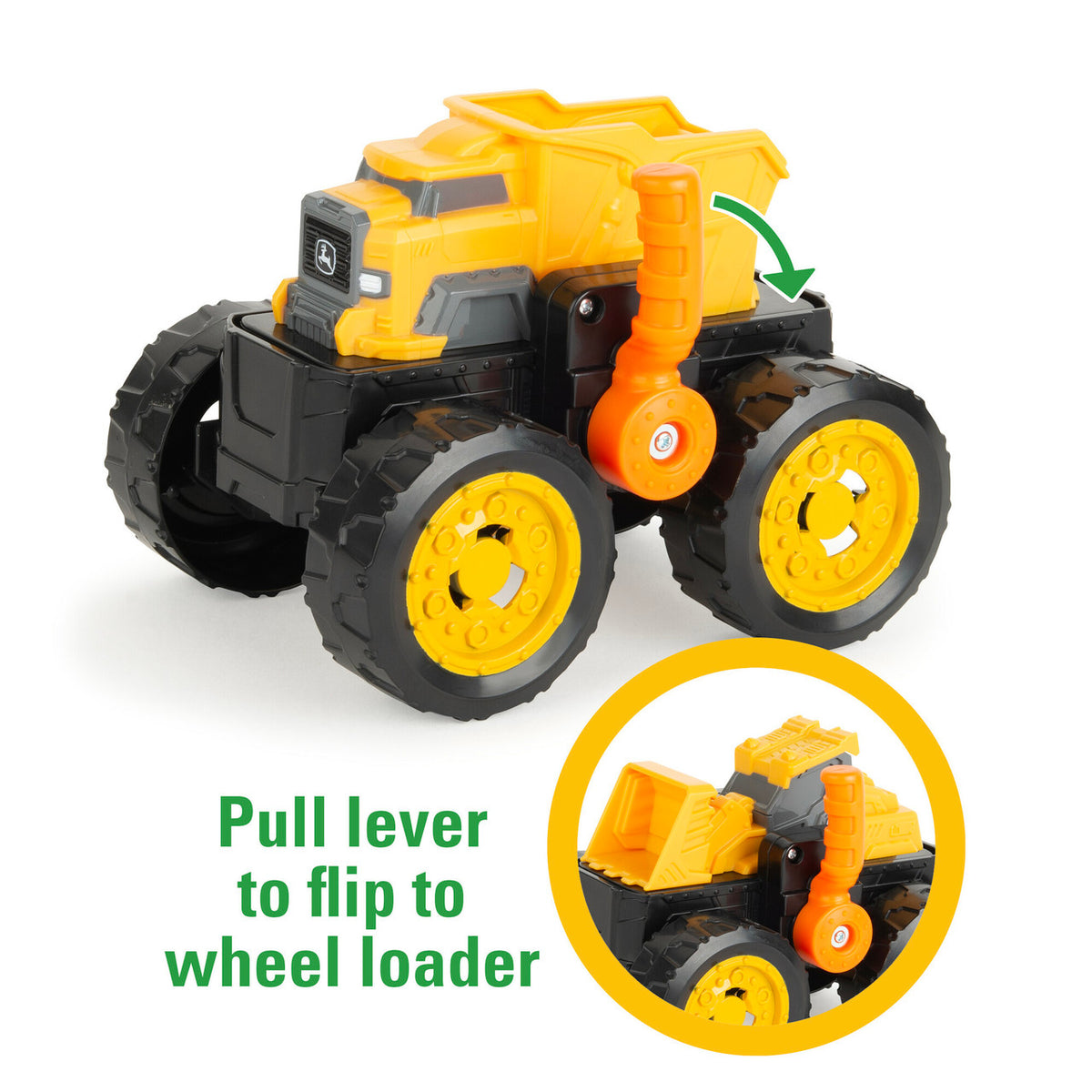 John Deere Monster Treads 2-in-1 Flip Loader & Dump Truck
