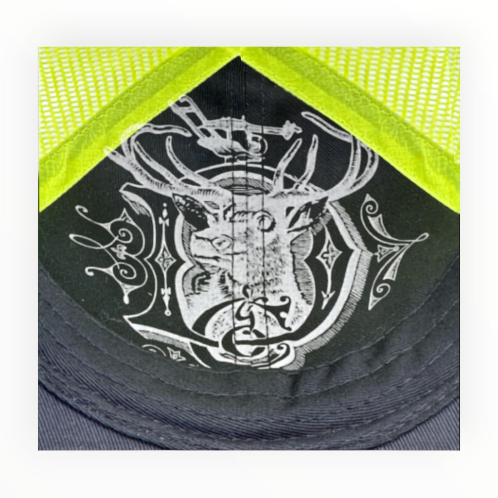 Neon Yellow Reflective Mesh Cap
