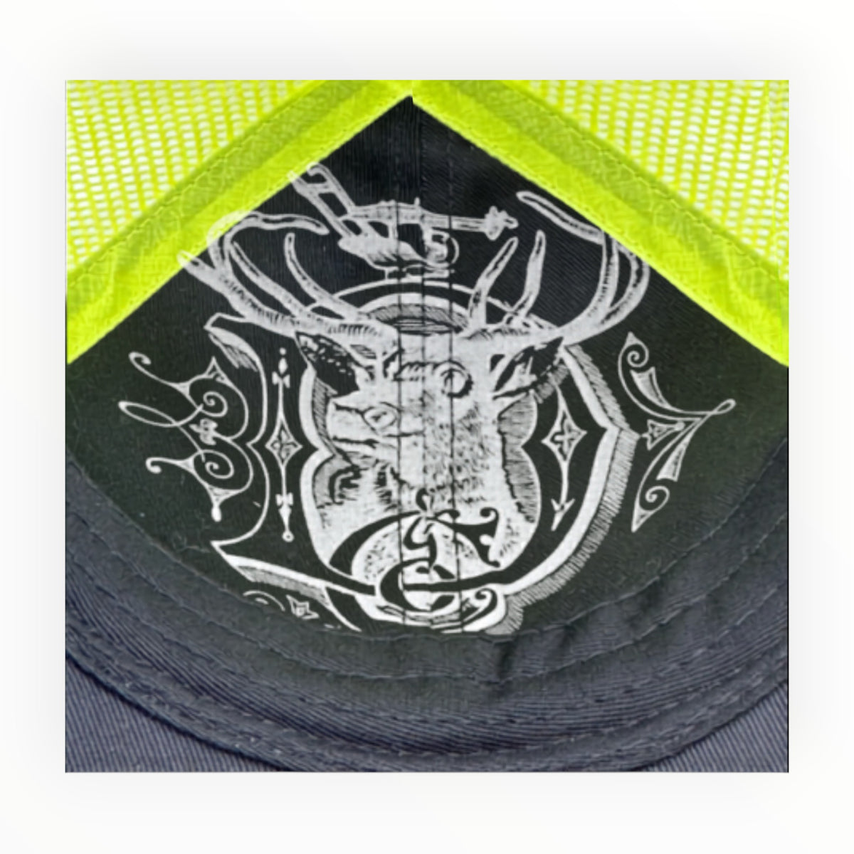 Neon Yellow Reflective Mesh Cap