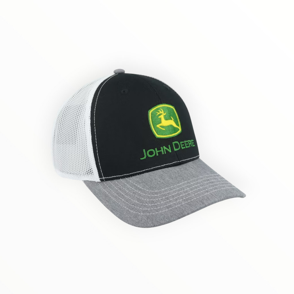 Cap Black And Grey And White Mesh