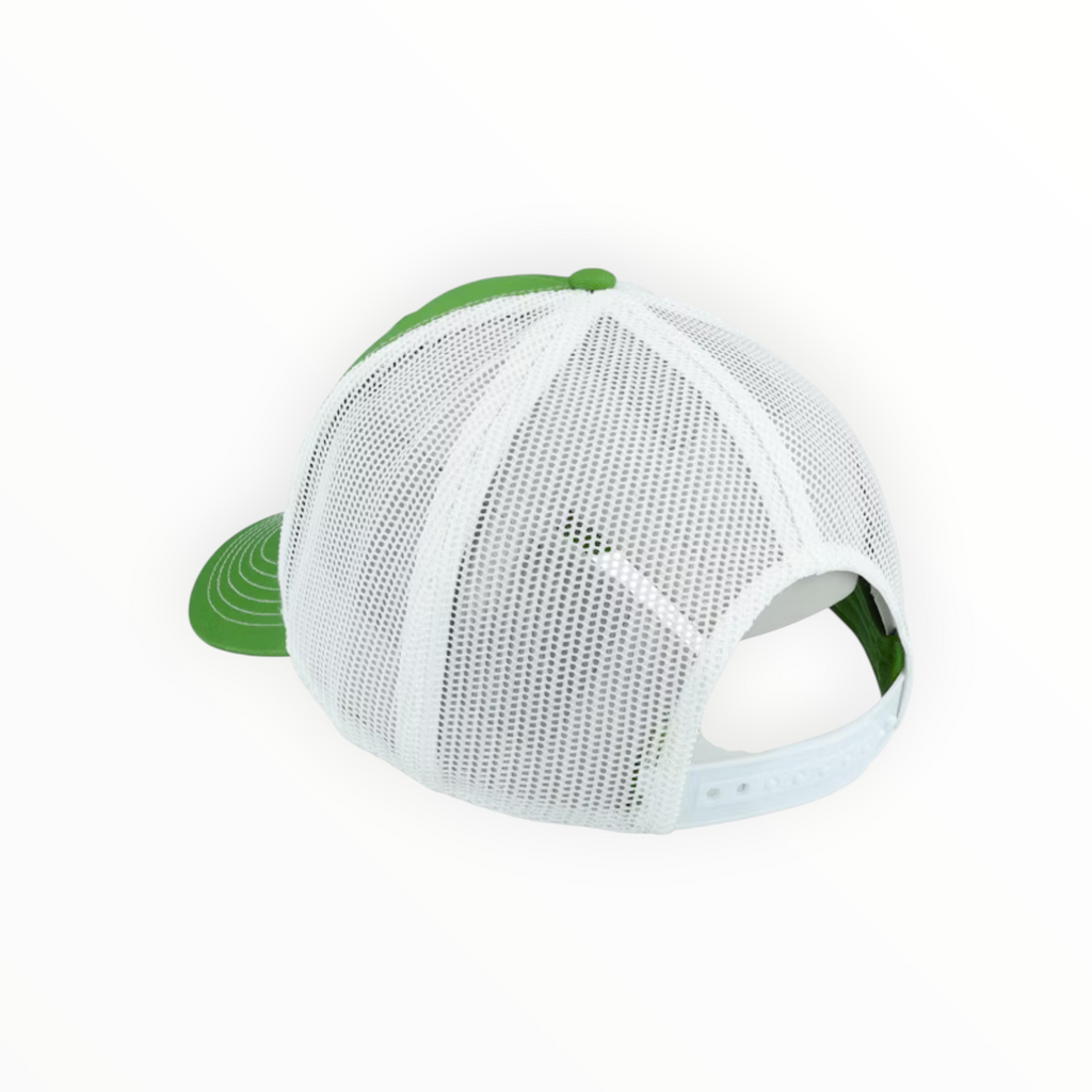 Cap Green And White Mesh