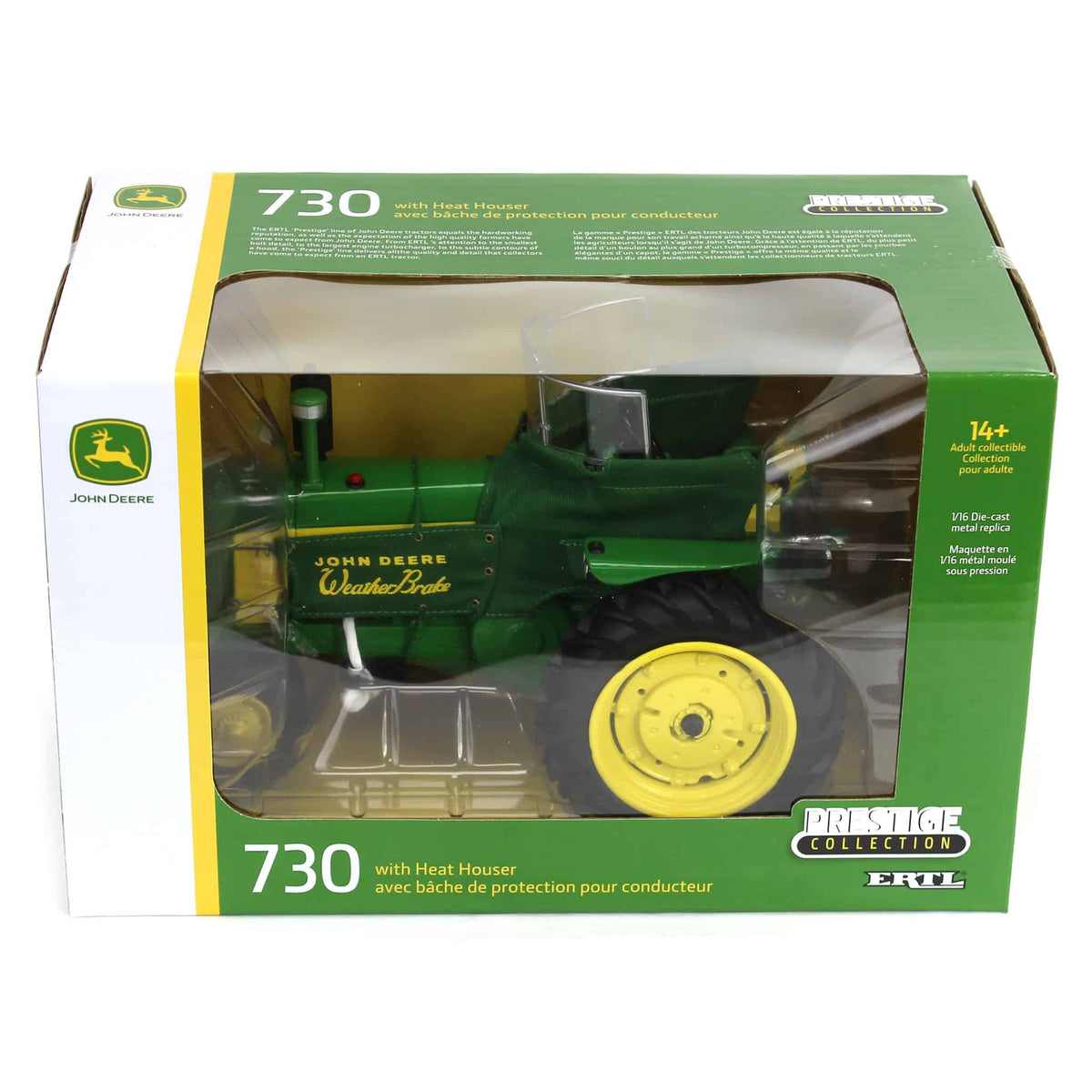 1:16 John Deere 730 Tractor Replica with WeatherBrake | Prestige Collection