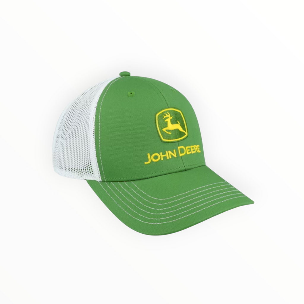 Cap Green And White Mesh