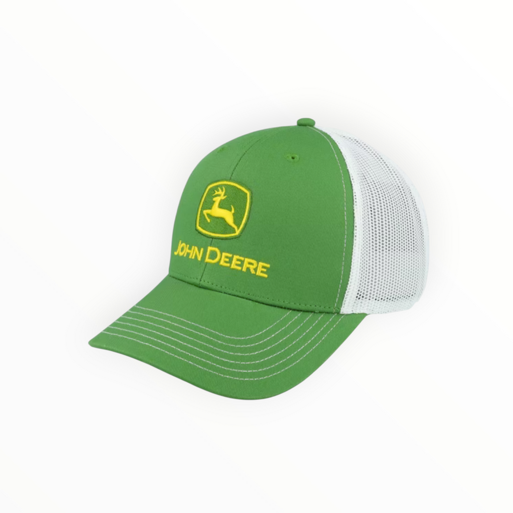 Cap Green And White Mesh