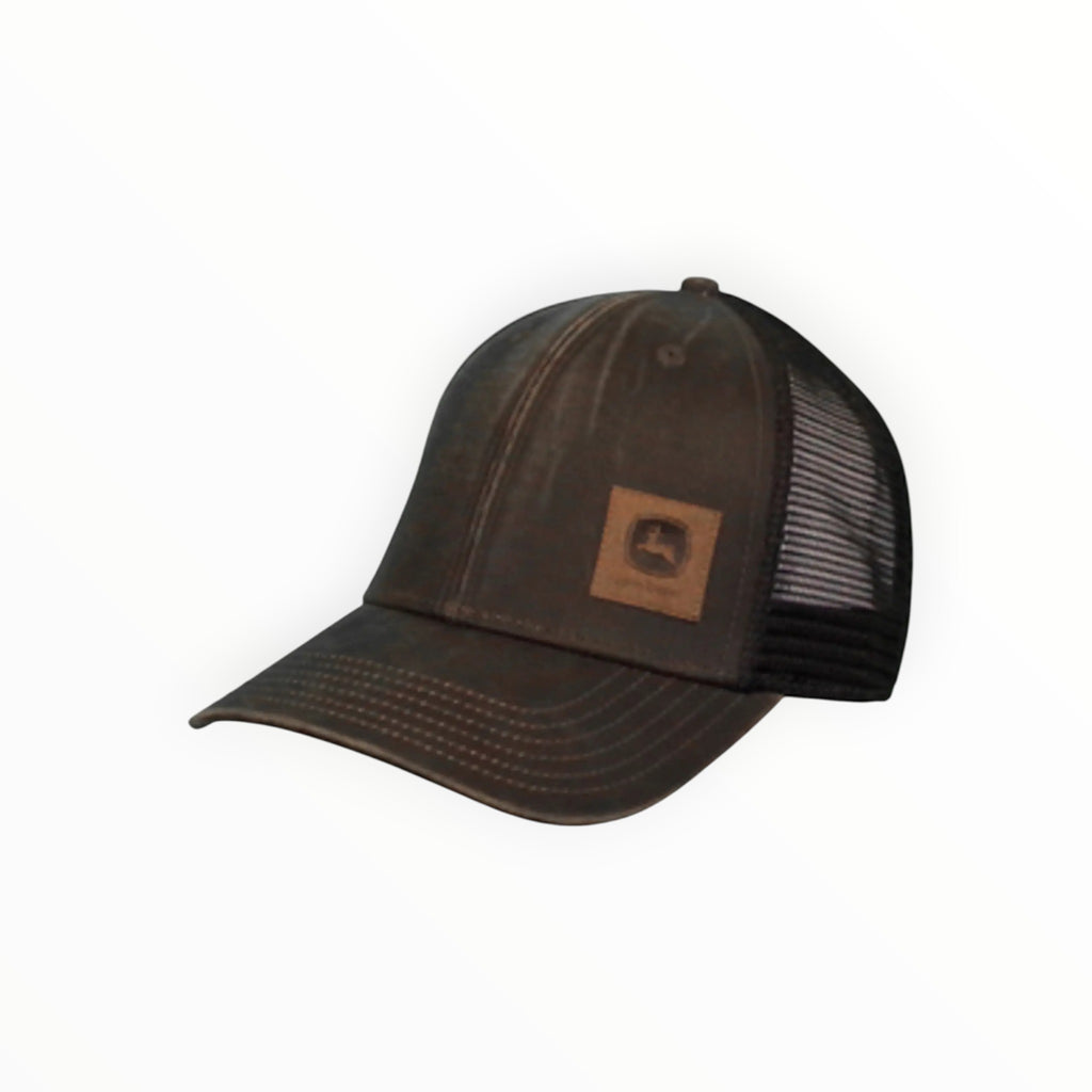 Cap Brown Waxed Look Mesh