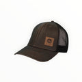 Cap Brown Waxed Look Mesh