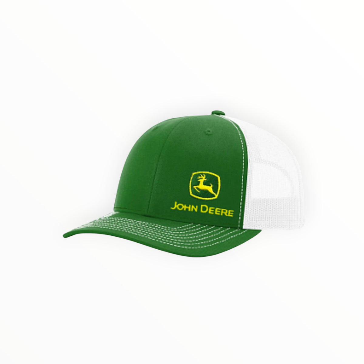 Cap Green Side Logo Yellow White Mesh