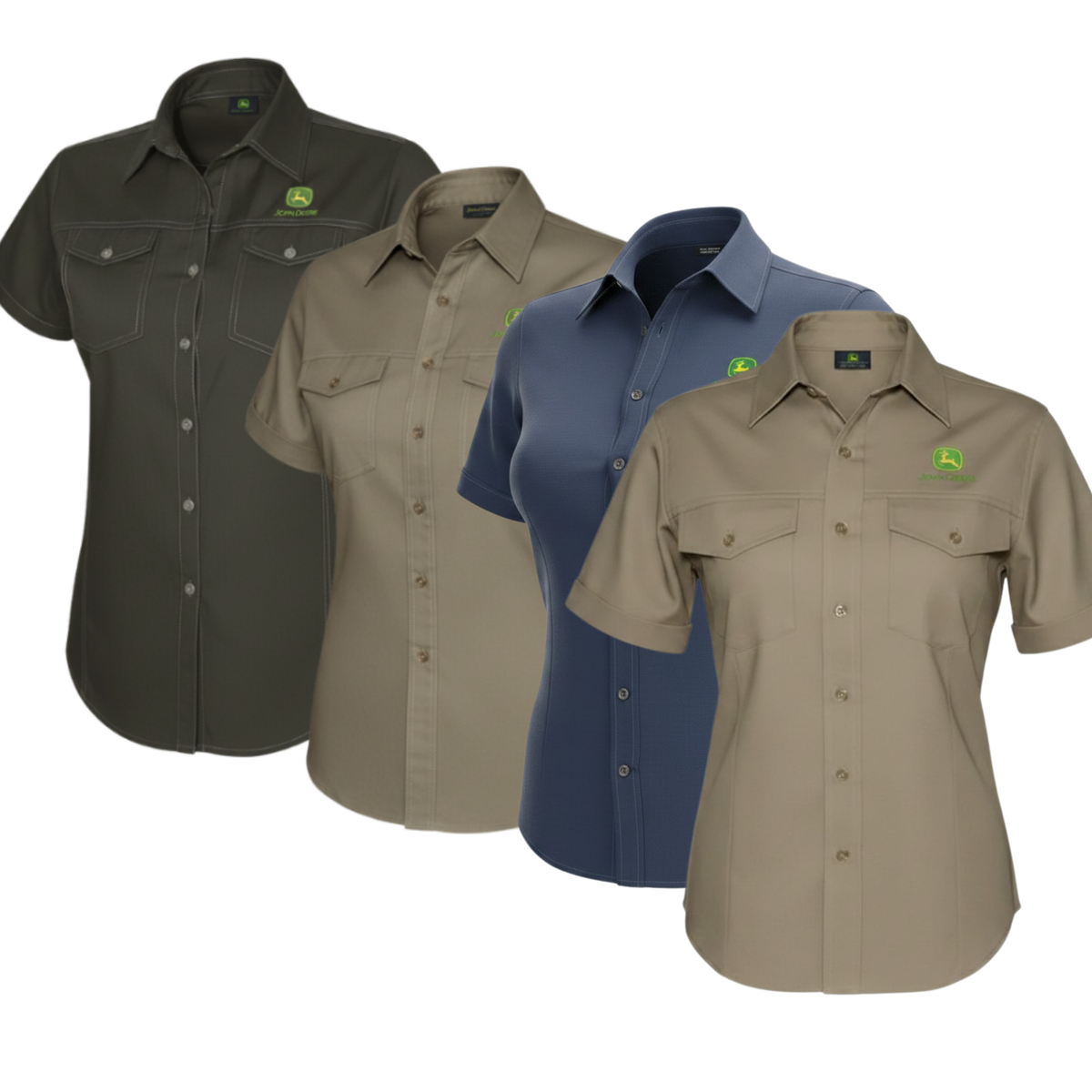 John Deere Ladies 2-Pocket Bush Shirt