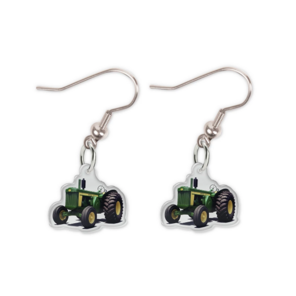 Acrylic Earring Modern Tractor