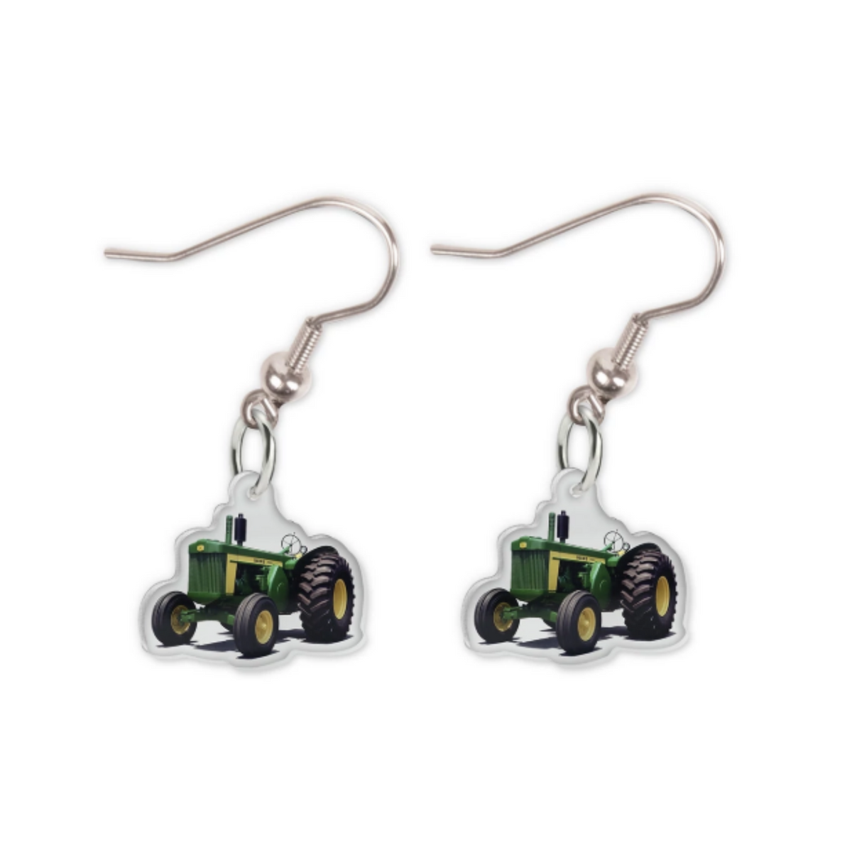 Acrylic Earring Modern Tractor