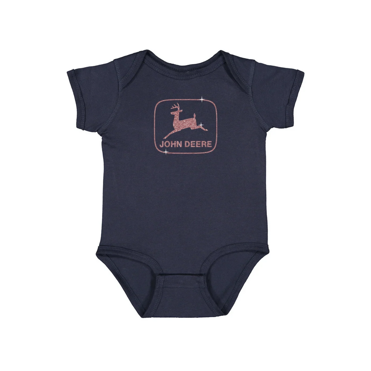 BABYGROW SS NAVY ROSE GOLD GLITTER