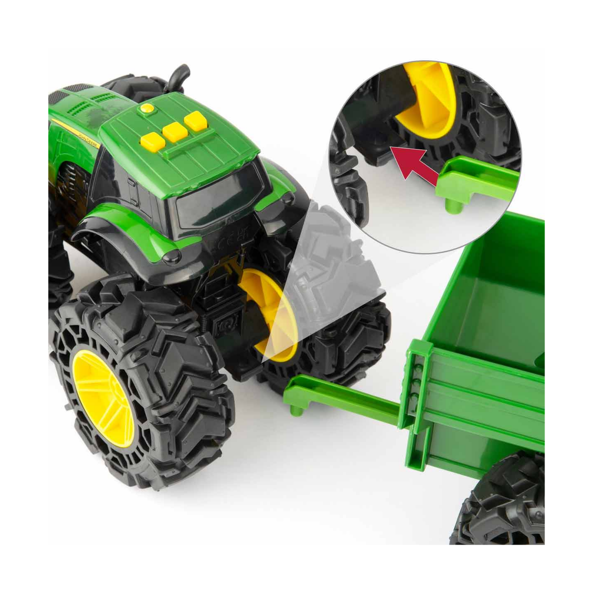 Monster Treads Lights & Sounds Tractor with Wagon