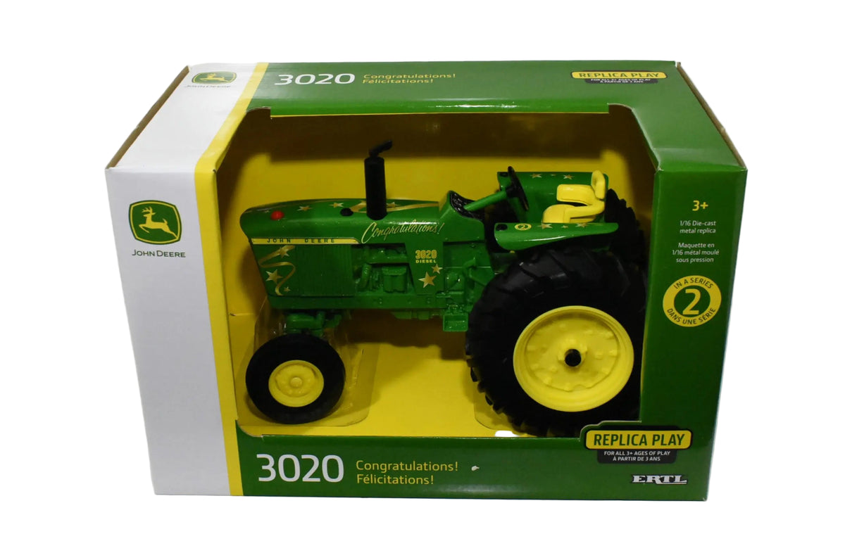 1/16 John Deere 3020 Tractor With Congratulations & Celebration Graphics