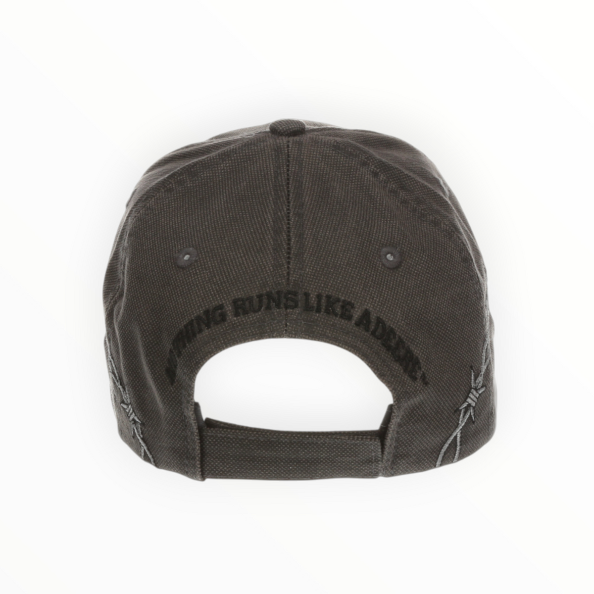 Cap Waxed Canvas Charcoal, Barbwire On Peak