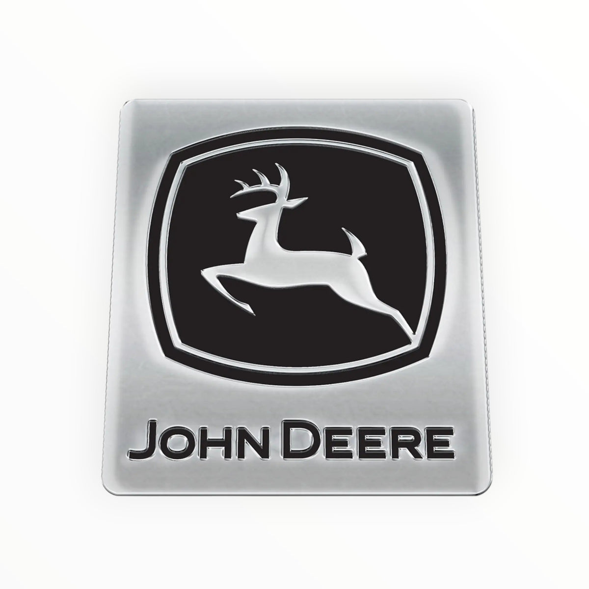 John Deere Trademark Black Chrome Decal