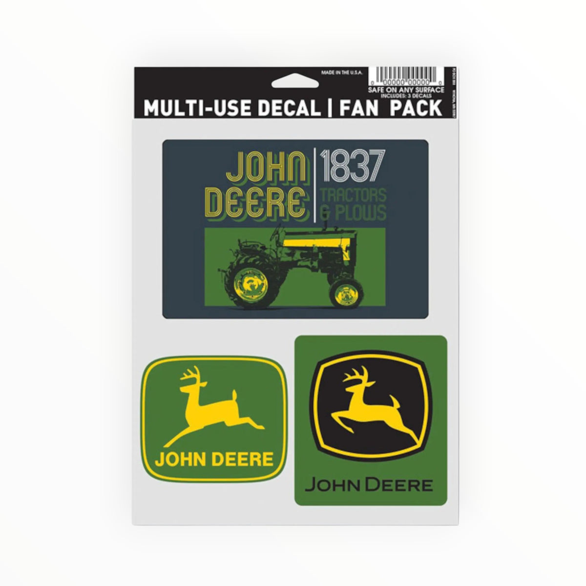 John Deere Heritage Fan Pack Decal 3 Piece Set