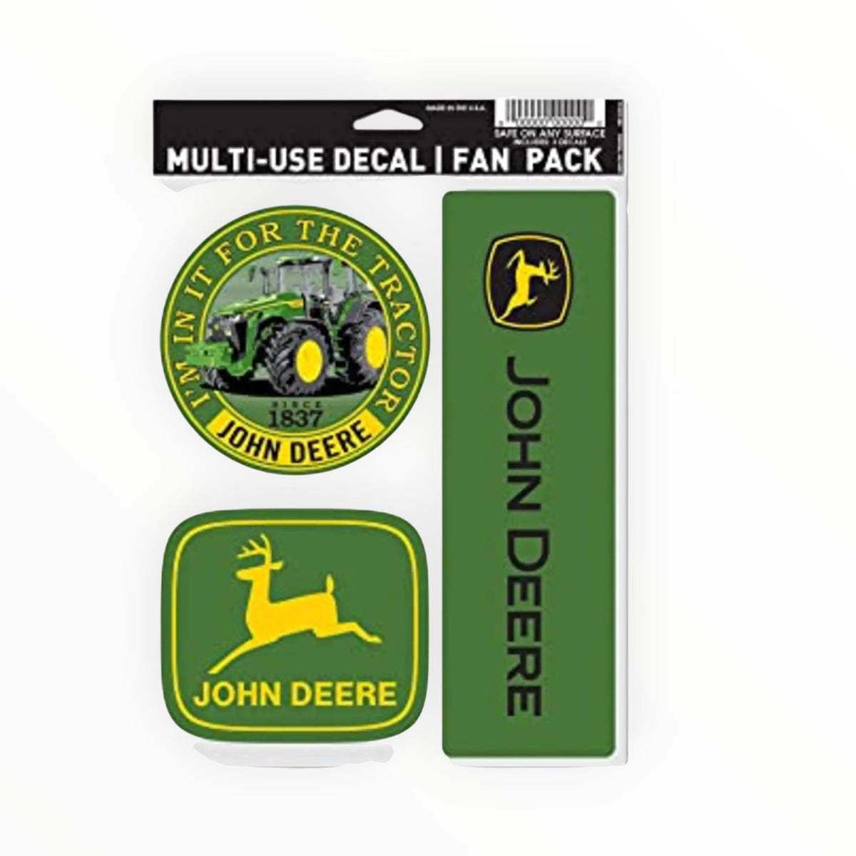 John Deere Multi-Use Decal Fan Pack 3 Piece Set