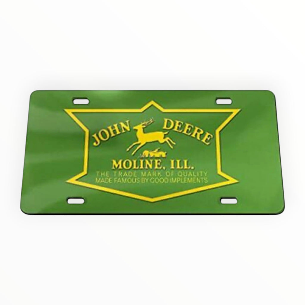 John Deere Acrylic License Plate Sign