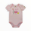 Infant Babygrow Short Sleeve Pink Stripe