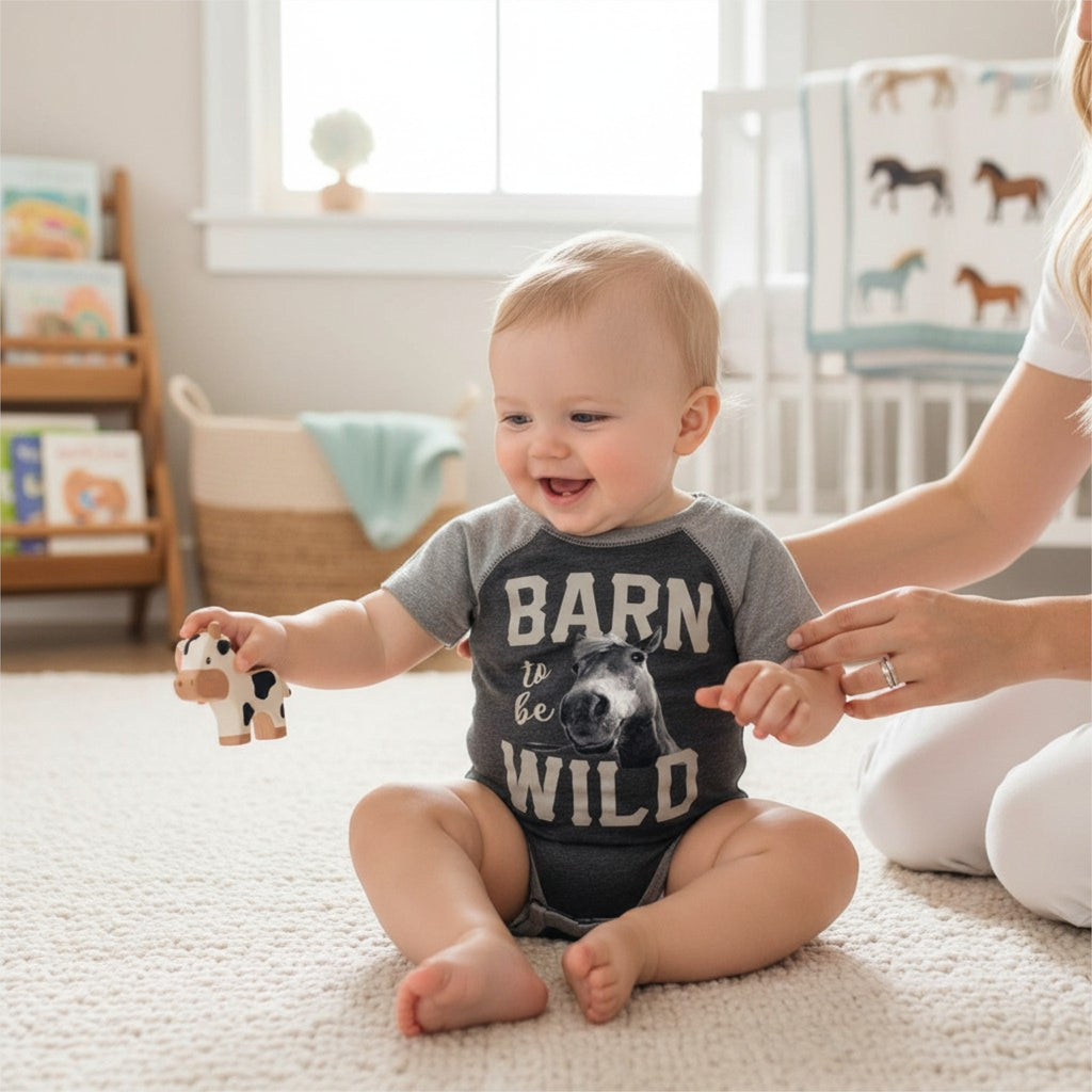 Infant “Barn to be Wild” Babygrow