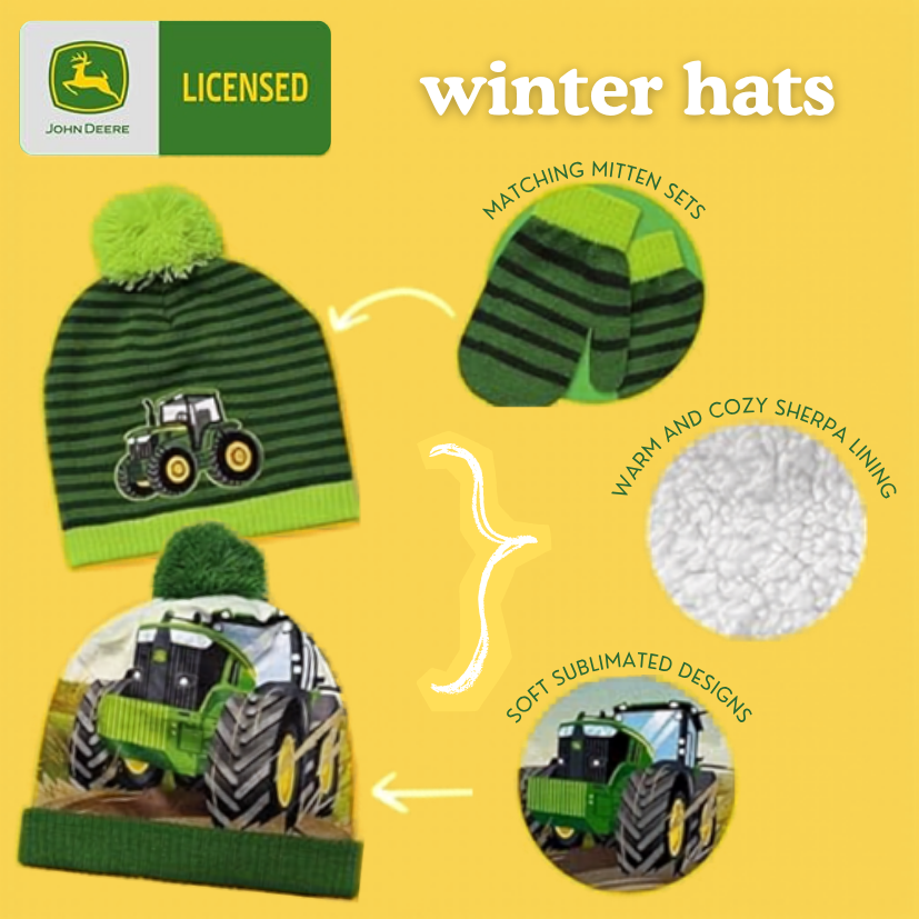 John Deere Kids Tractor Beanie