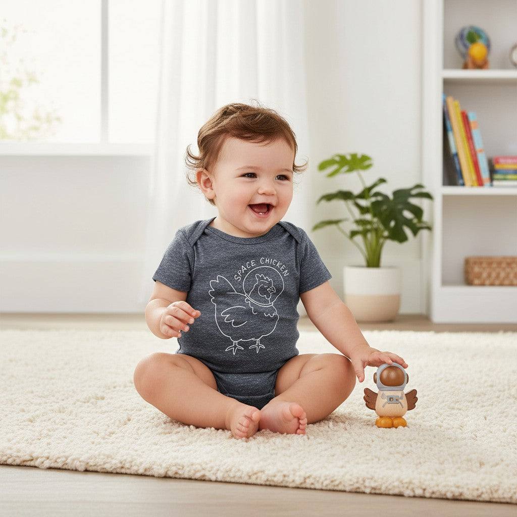 Infant “Space Chicken” Babygrow