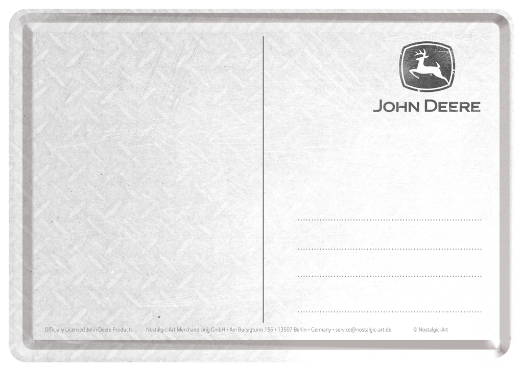 John Deere Metal Card "Parking Only"