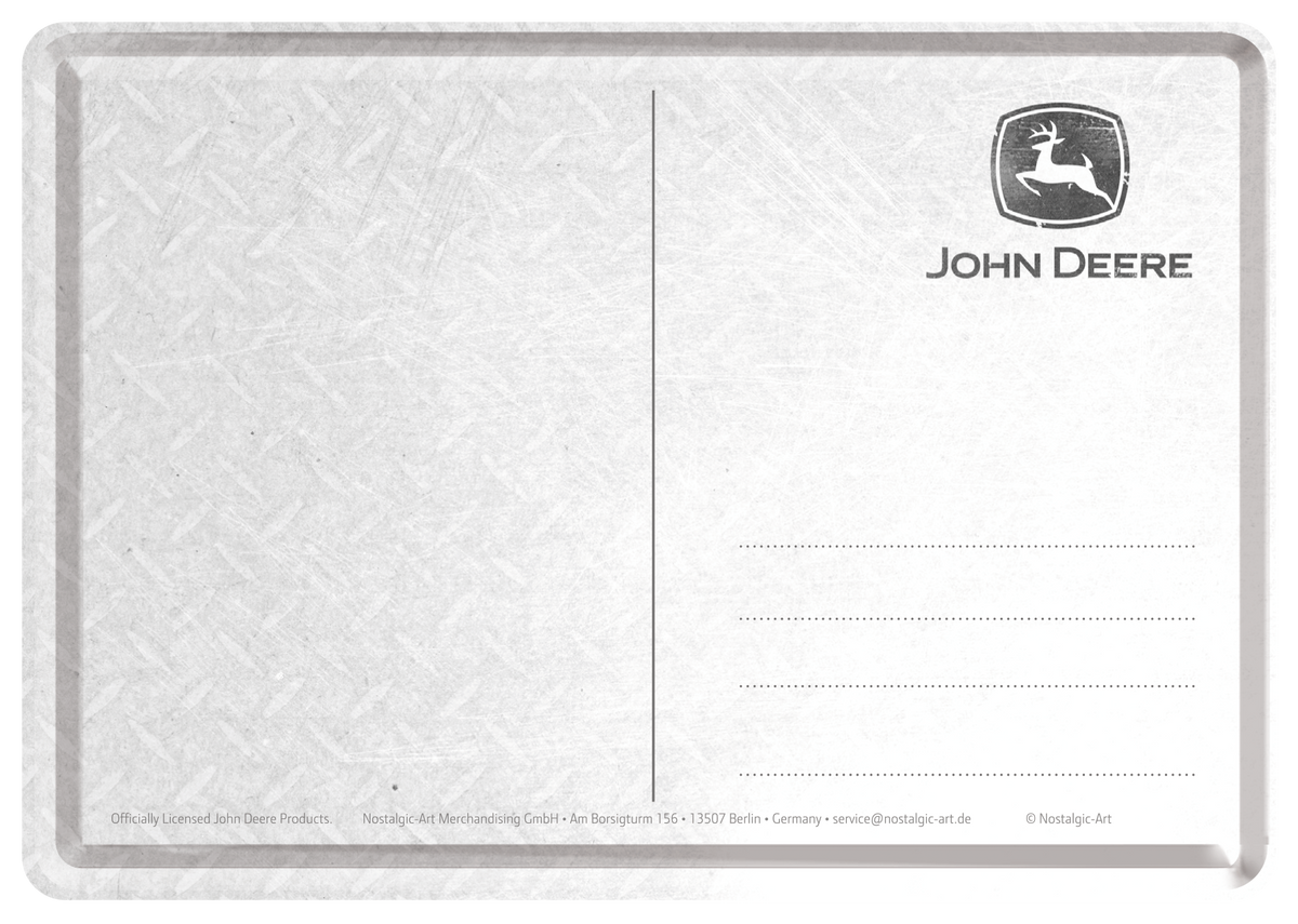 John Deere Metal Card "Parking Only"