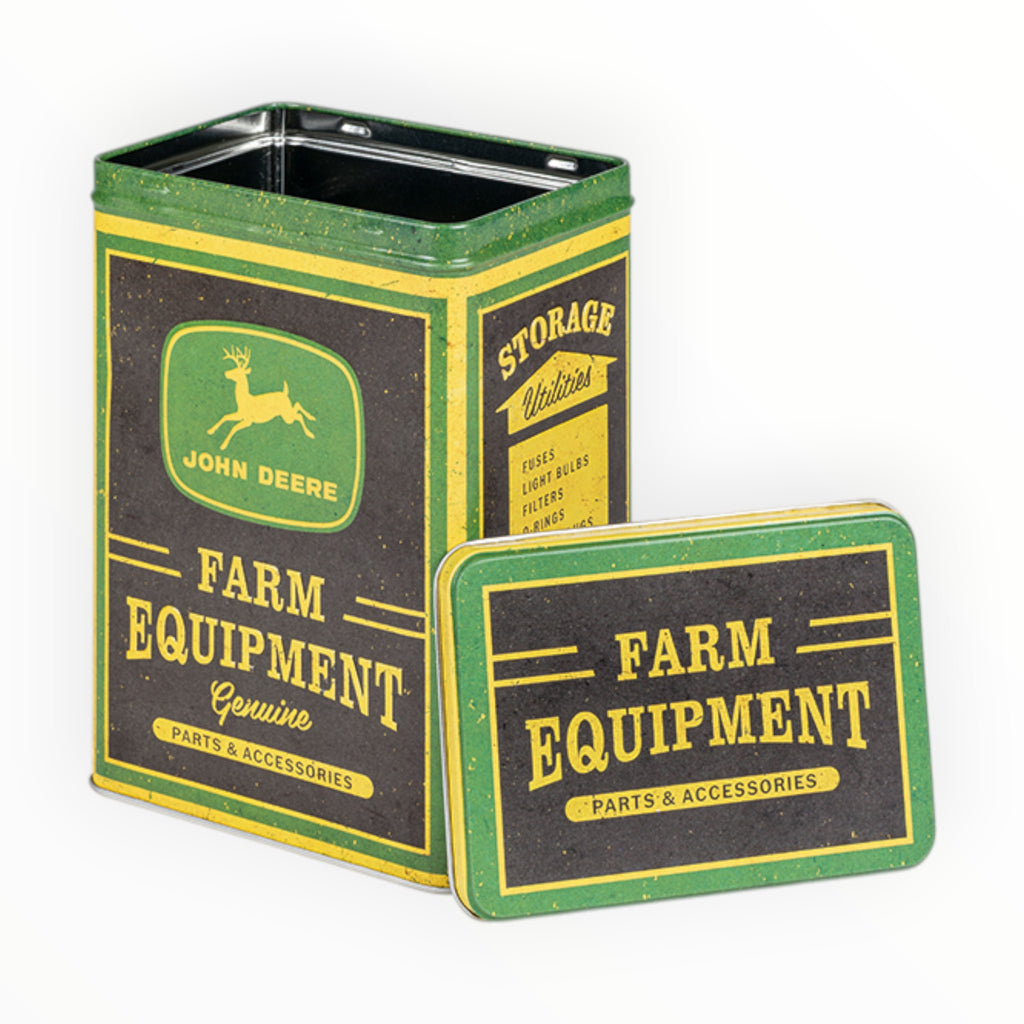 John Deere Farm Equipment Storage Tin