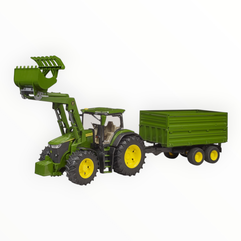 John Deere 7R 350 Tractor with Loader & Tipper Trailer Toy Set