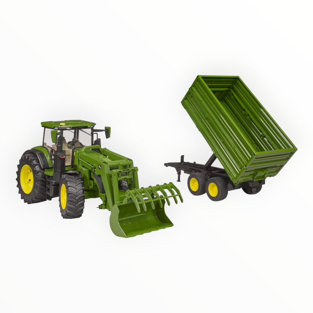 John Deere 7R 350 Tractor with Loader & Tipper Trailer Toy Set