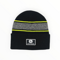 BEANIE BLACK PATCH KNIT